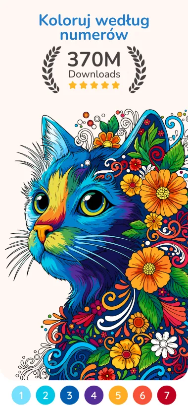 Happy Color — zrzut ekranu z kolorowaniem
