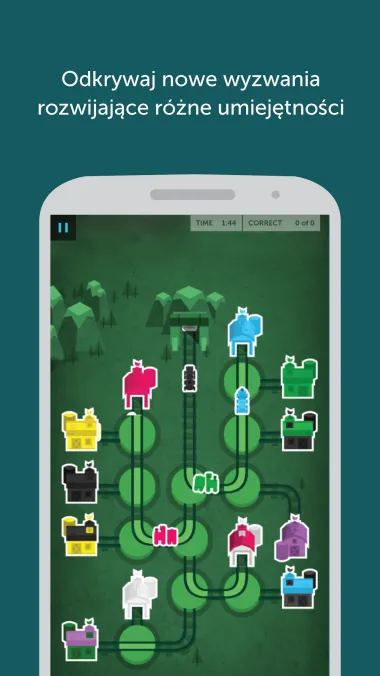 Lumosity — zrzut ekranu z mini-grą treningową