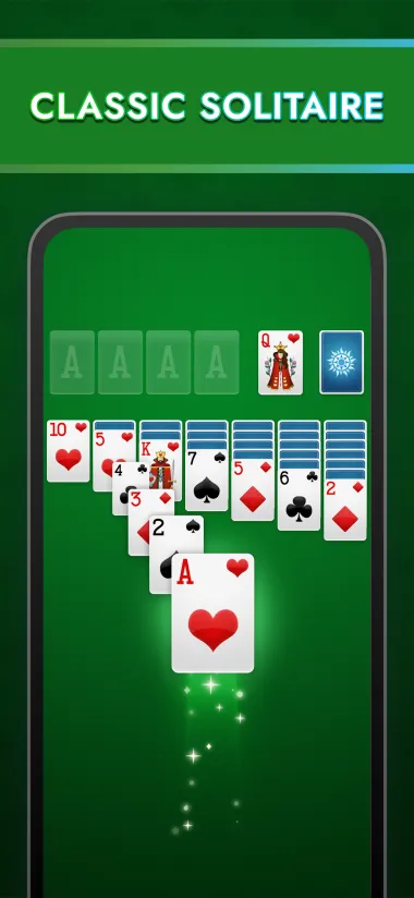 Solitaire — zrzut ekranu z pasjansem